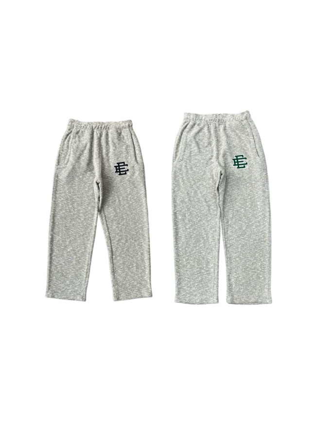 Eric Emanuel 1:1 quality version EE Letter Embroidery Terry Knit Drawstring Straight Raw Edge Pants 3 colors 29426455