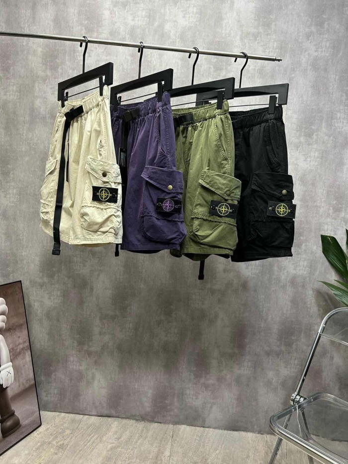 [50% Off]Stone Island Big Pocket Badge Cubic Work Shorts 4 colors 26621322