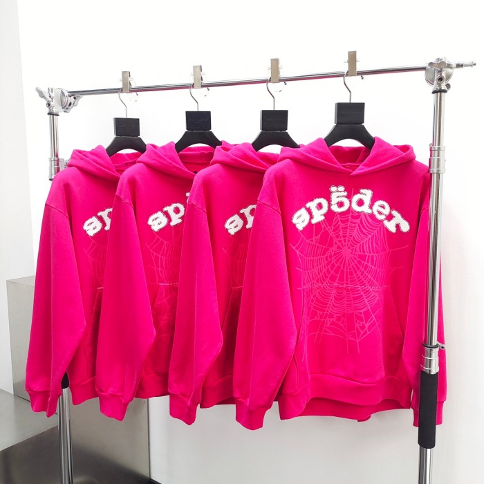 [50% Off]Sp5der 1:1 quality version Rhinestone Foam Letter  Hoodie & Pants Set 2 colors 26650088