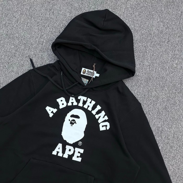 A Bathing Ape Bape 1:1 quality version Ape Head Arc Letter Print Drawstring Couple Hoodie 2 colors 29426418