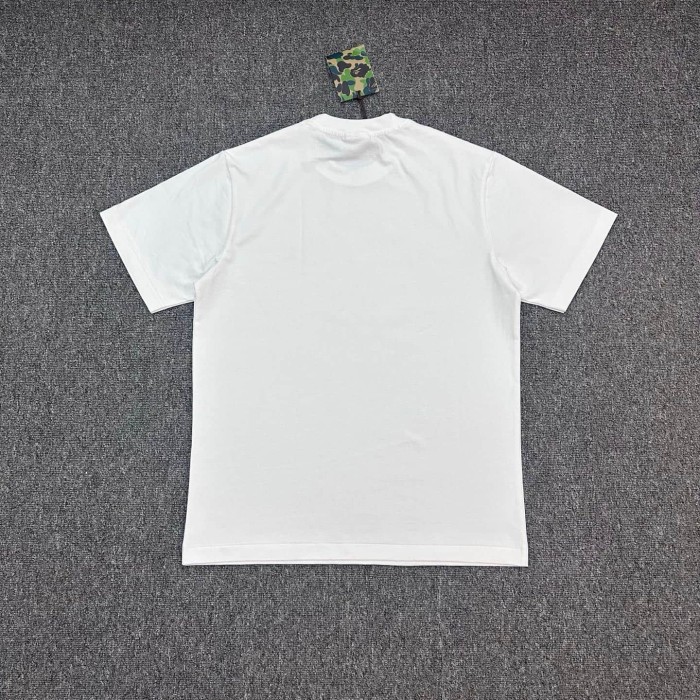 A Bathing Ape Bape 1:1 quality version Red Yellow Plaid Ape Head Arc Letter Print Basic Tee 2 colors 29443171