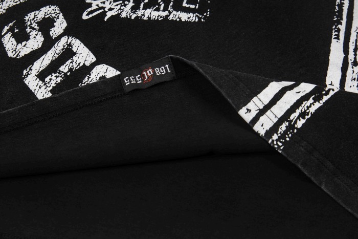Godspeed Racing Number 13 Arc Letter Stripe Badge Print Spray Dyed Distressed T-Shirt 3 colors 29443252
