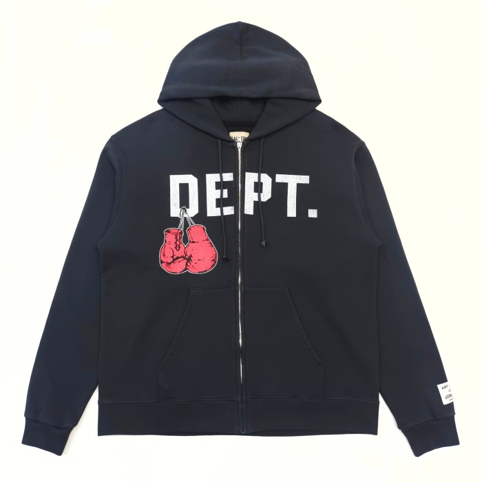 [50% Off][Big & Tall for weights up to 260 lbs]1:1 quality version Boxing Gloves Big Logo Zipper Hoodie 2 colors 26673481