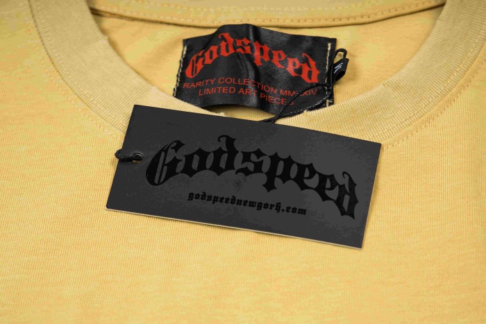 Godspeed Multi Racing Badge Number 13 Distressed Print Cuff Spliced Stripe T-Shirt 3 colors 29443268