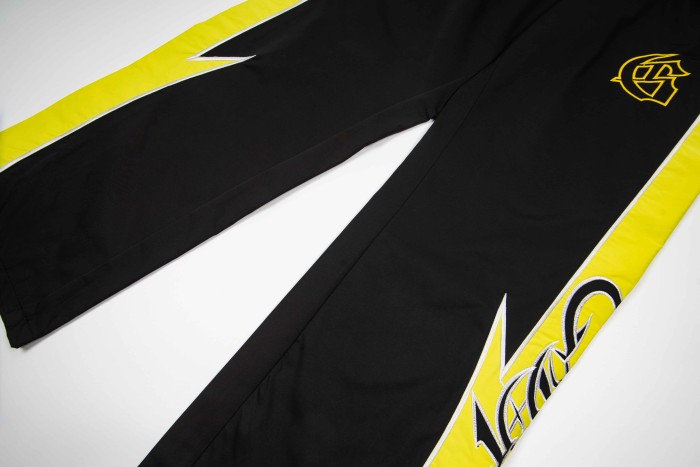 Godspeed Double Side Color Block Strip Lightning Embroidery Zipper Coated Jacket & Pants Set 7 colors 29443305