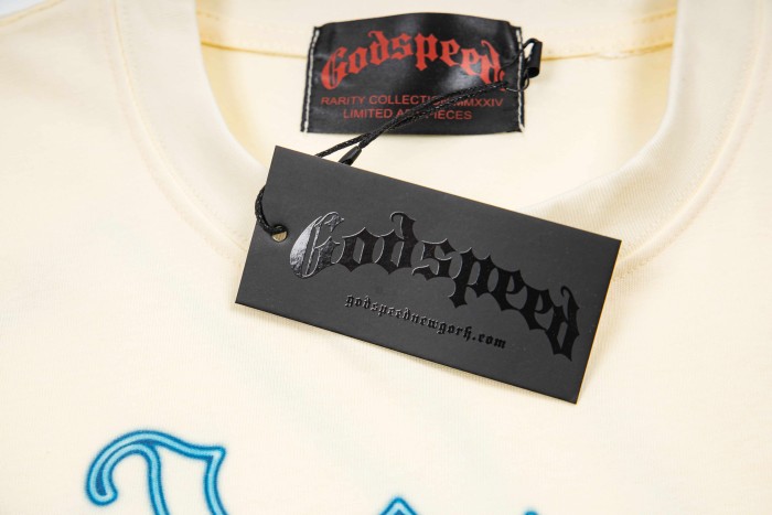 Godspeed Front Desert Skull Holding Bouquet Gothic Print Back G Letter Sentence T-Shirt 2 colors 29443200