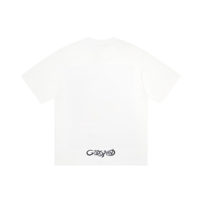 Godspeed Front Retro Paint Window Skull Fruit Pixel Print Washed T-Shirt 2 colors 29443196