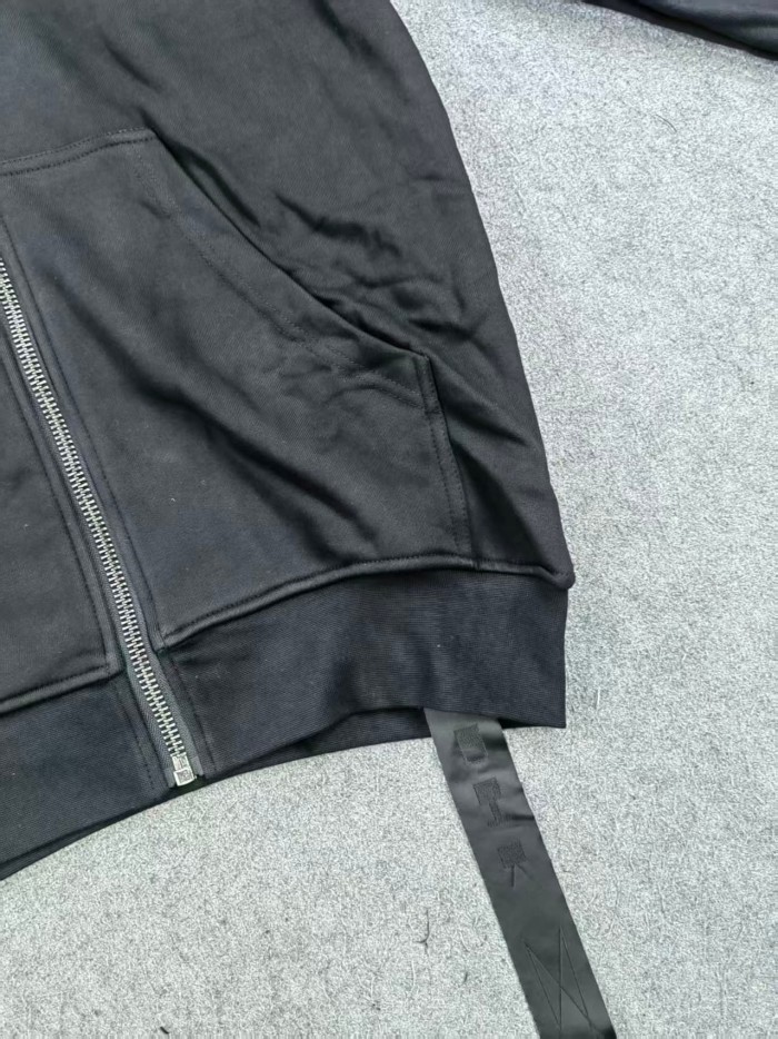 Rick Owens 1:1 quality version Small Label Streamer Diagonal Zip Wizard Hoodie 5 colors 29214048