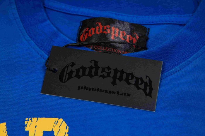 Godspeed Racing Number 13 Arc Letter Stripe Badge Print Spray Dyed Distressed T-Shirt 3 colors 29443252