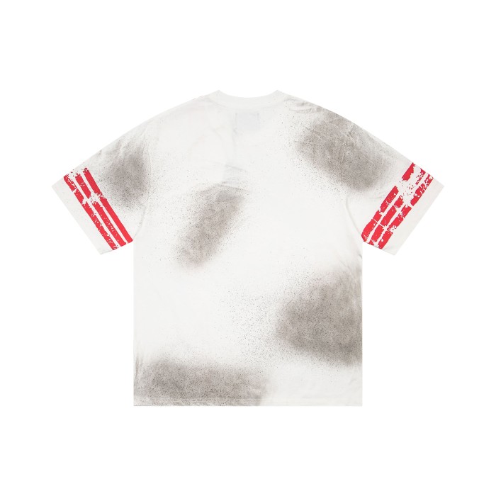 Godspeed Racing Number 13 Arc Letter Stripe Badge Print Spray Dyed Distressed T-Shirt 3 colors 29443252