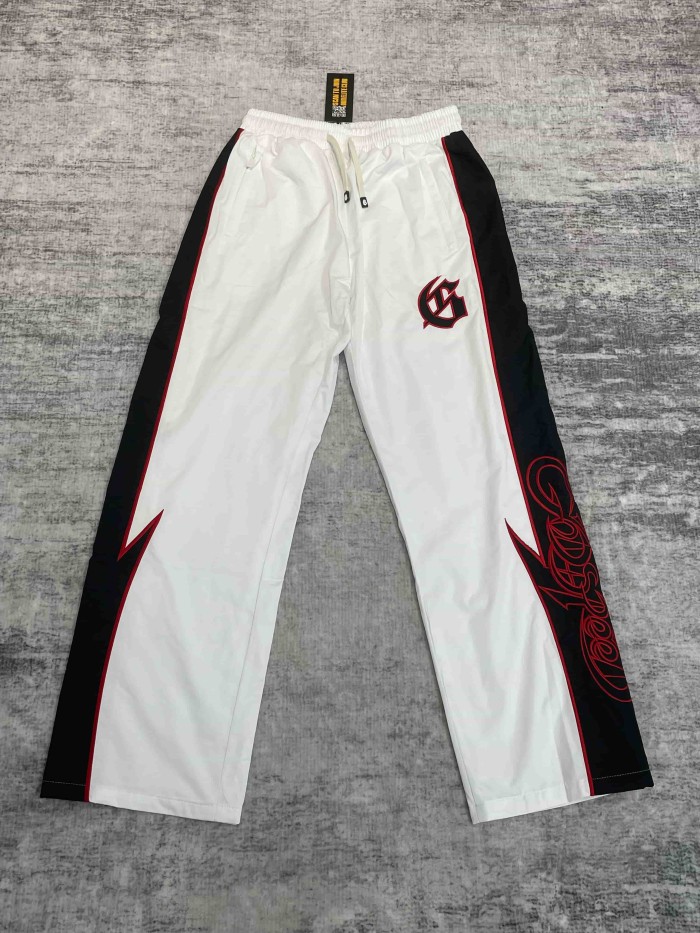 Godspeed Double Side Color Block Strip Lightning Embroidery Zipper Coated Jacket & Pants Set 7 colors 29443305