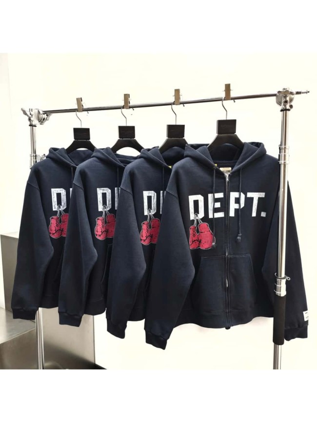 [50% Off][Big & Tall for weights up to 260 lbs]1:1 quality version Boxing Gloves Big Logo Zipper Hoodie 2 colors 26673481