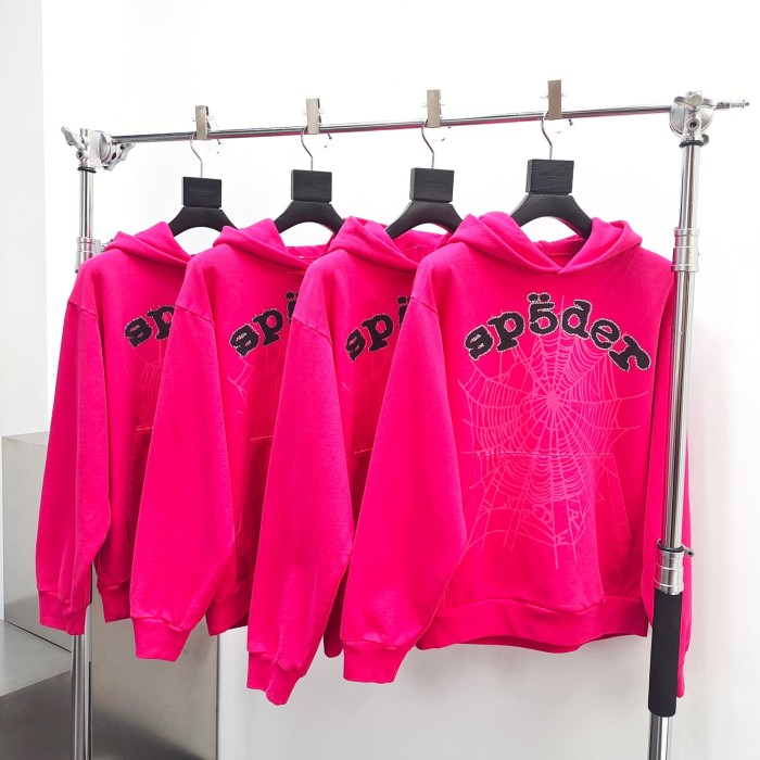 [50% Off]Sp5der 1:1 quality version Rhinestone Foam Letter  Hoodie & Pants Set 2 colors 26650088