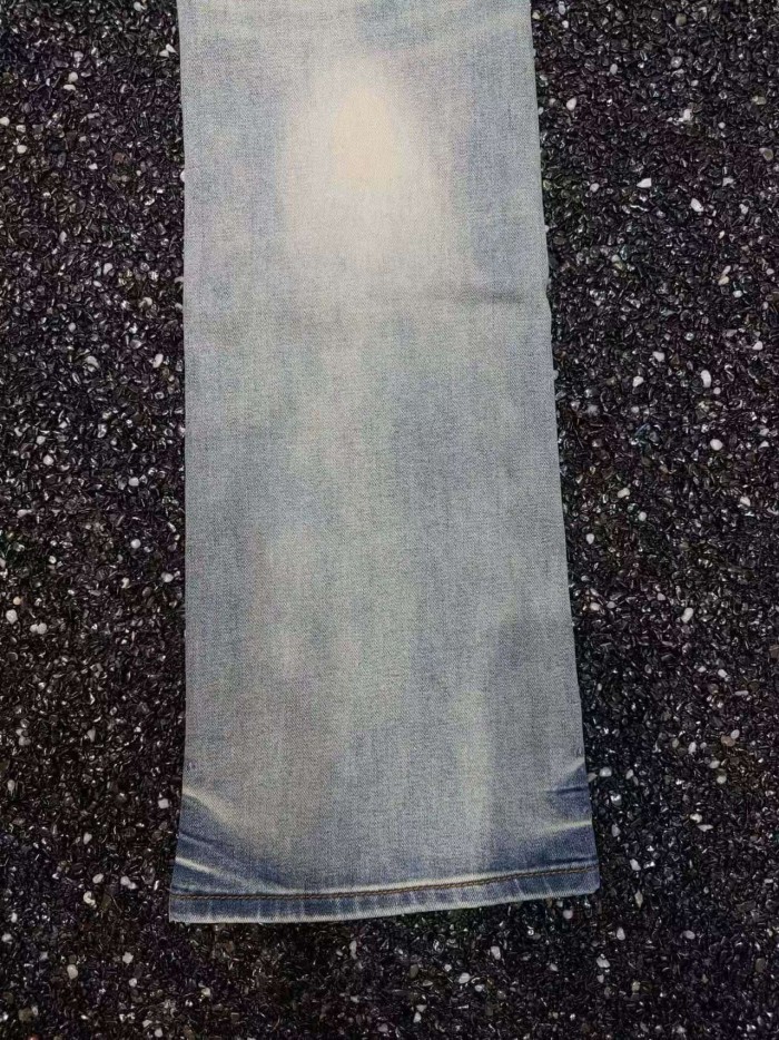 Guapi 1:1 quality version Vertical Stripe Scattered Rhinestone Washed Vintage Flare Jeans 29443372