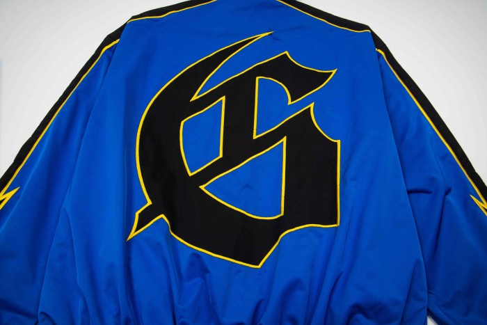 Godspeed Double Side Color Block Strip Lightning Embroidery Zipper Coated Jacket & Pants Set 7 colors 29443305
