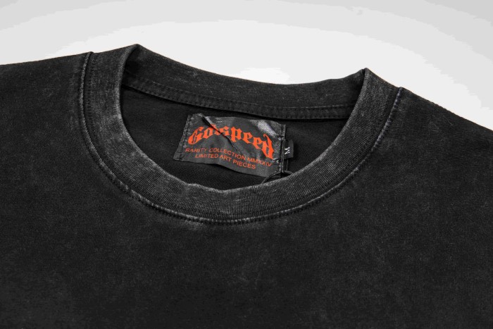 Godspeed Multi Racing Badge Number 13 Distressed Print Cuff Spliced Stripe T-Shirt 3 colors 29443268