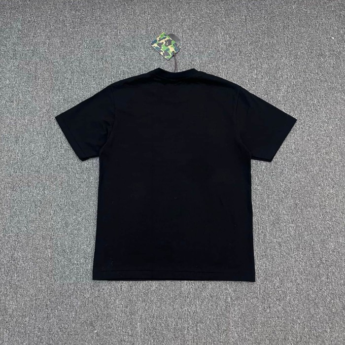 A Bathing Ape Bape 1:1 quality version Red Yellow Plaid Ape Head Arc Letter Print Basic Tee 2 colors 29443171