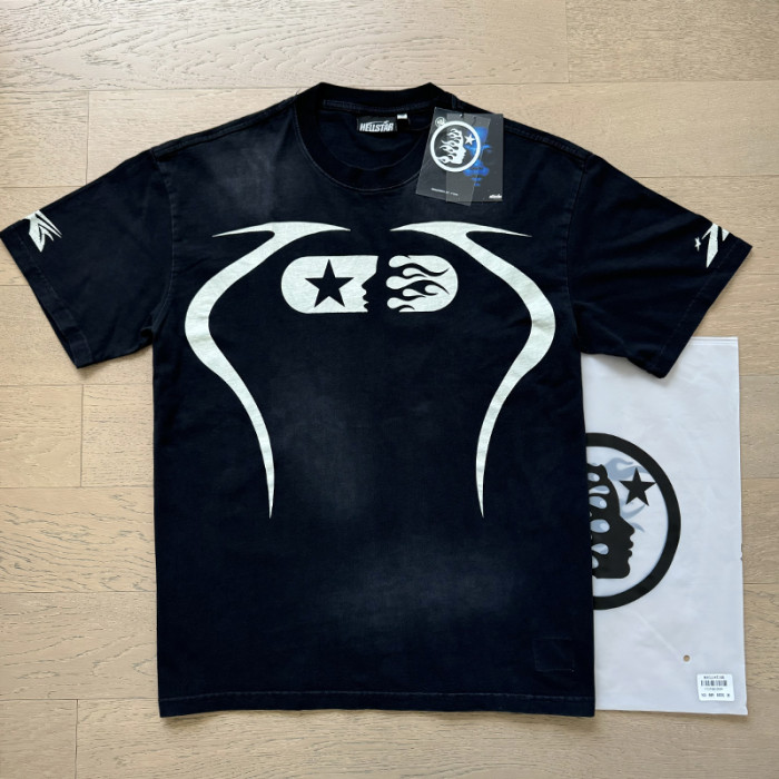 [50% Off]Hellstar Studio sport logo back digital print washed version tee & shorts set 7 colors 26807808