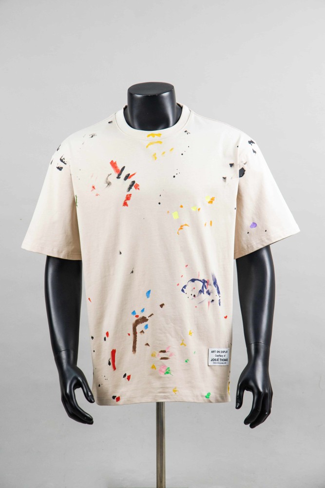 GaIIery Dept. All Over Color Paint Splash Brush Stroke Print Woven Label Decor Tee 29455558