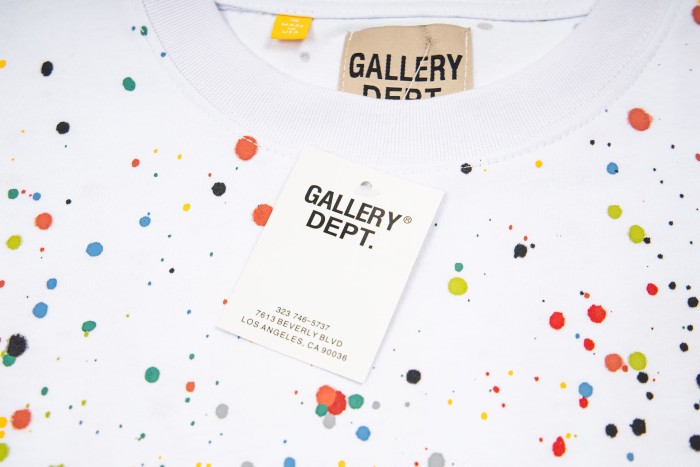 GaIIery Dept. Full Surface Paint Splatter Front And Back Gradient Text Print Tee 2 colors 29455564