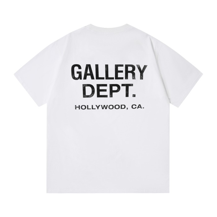GaIIery Dept. Chest Small Logo Or Plain Back Distressed Hollywood Address Letter Print Tee 5 colors 29455576