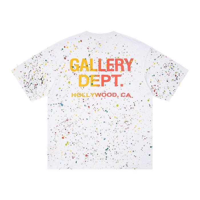 GaIIery Dept. Full Surface Paint Splatter Front And Back Gradient Text Print Tee 2 colors 29455564
