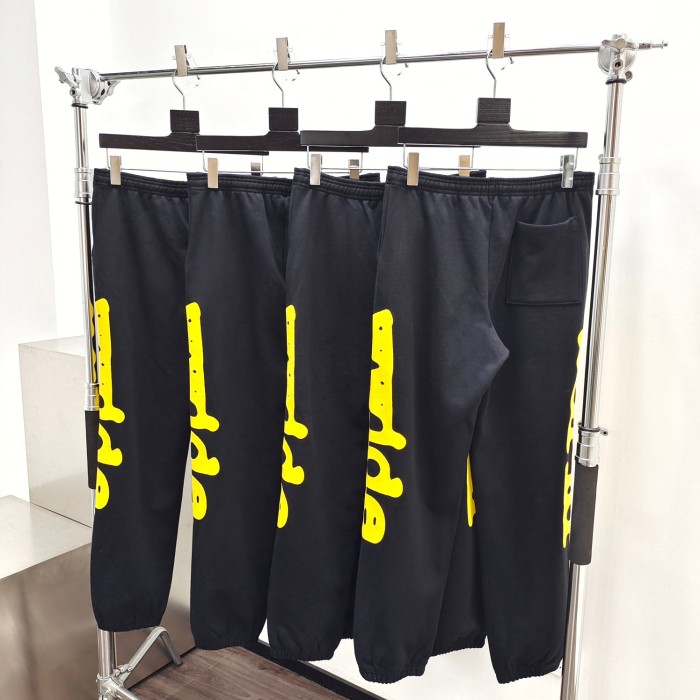[50% Off]Sp5der 1:1 quality version SP Big Star Foam Print Hoodie & Pants Set 2 colors 26849465