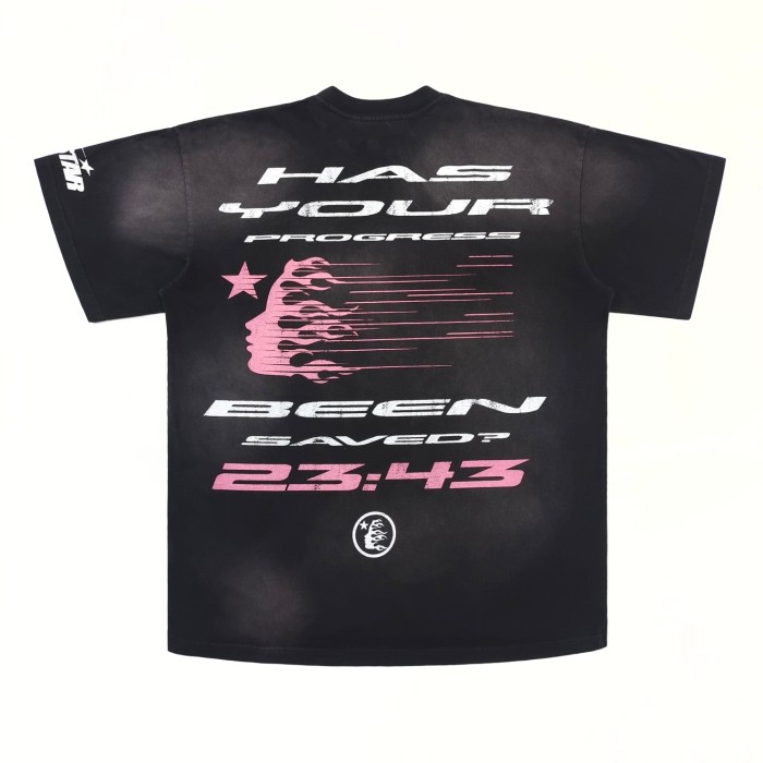 [50% Off]Hellstar Studio [Big & Tall for weights up to 260 lbs]1:1 quality version QR Code Standing Man Print Tee 26854454