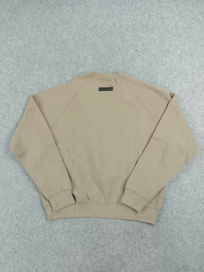 Fear Of God (Essentials) [Big & Tall for weights up to 220 lbs]1:1 quality version Flocked Letter Logo Pullover Sweatshirt 3 colors