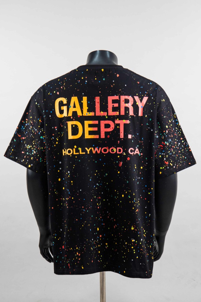 GaIIery Dept. Full Surface Paint Splatter Front And Back Gradient Text Print Tee 2 colors 29455564
