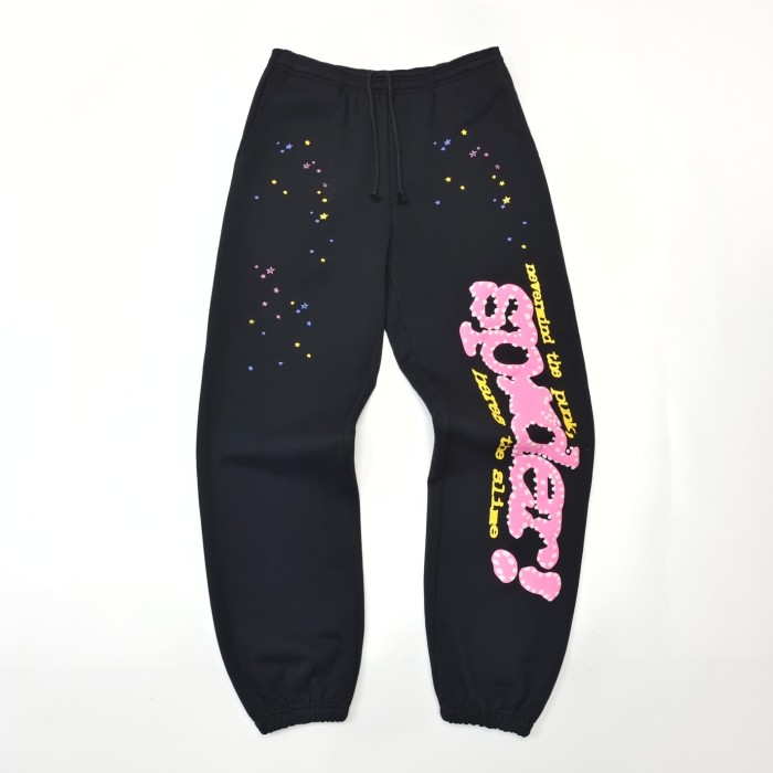 [50% Off]Sp5der 1:1 quality version Classic Black Style Spider Web Hoodie & Pants Set 26807984