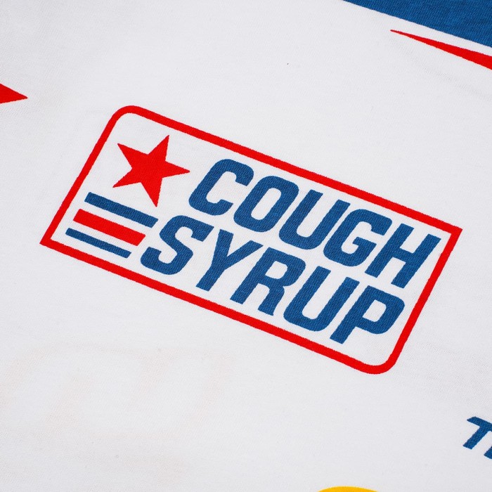 Cough Syrup Front Racing Badge Snake Head Slogan Graphic Back Number Badge Print Tee 2 colors 29455717