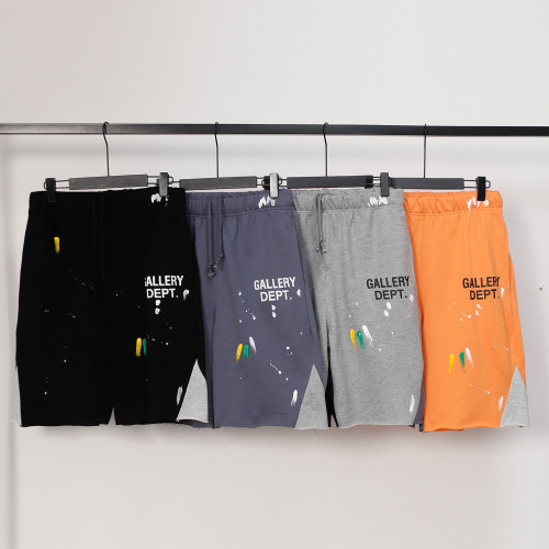 GaIIery Dept. Paint Splash Brush Stroke Print Drawstring Color Block Splicing Sweat Shorts 4 colors 29455553