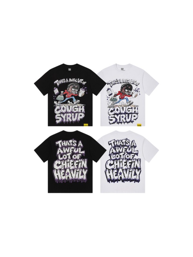 Cough Syrup Front Figure Syrup Element Back Drip Typography Print Tee 2 colors 29455682