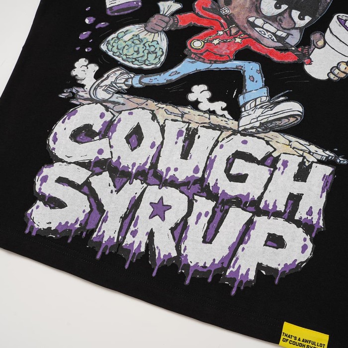 Cough Syrup Front Figure Syrup Element Back Drip Typography Print Tee 2 colors 29455682