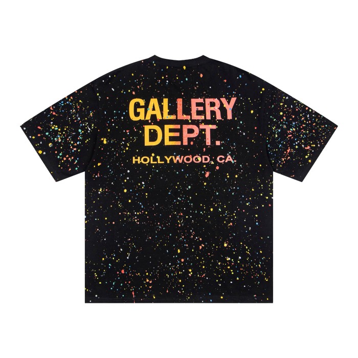 GaIIery Dept. Full Surface Paint Splatter Front And Back Gradient Text Print Tee 2 colors 29455564