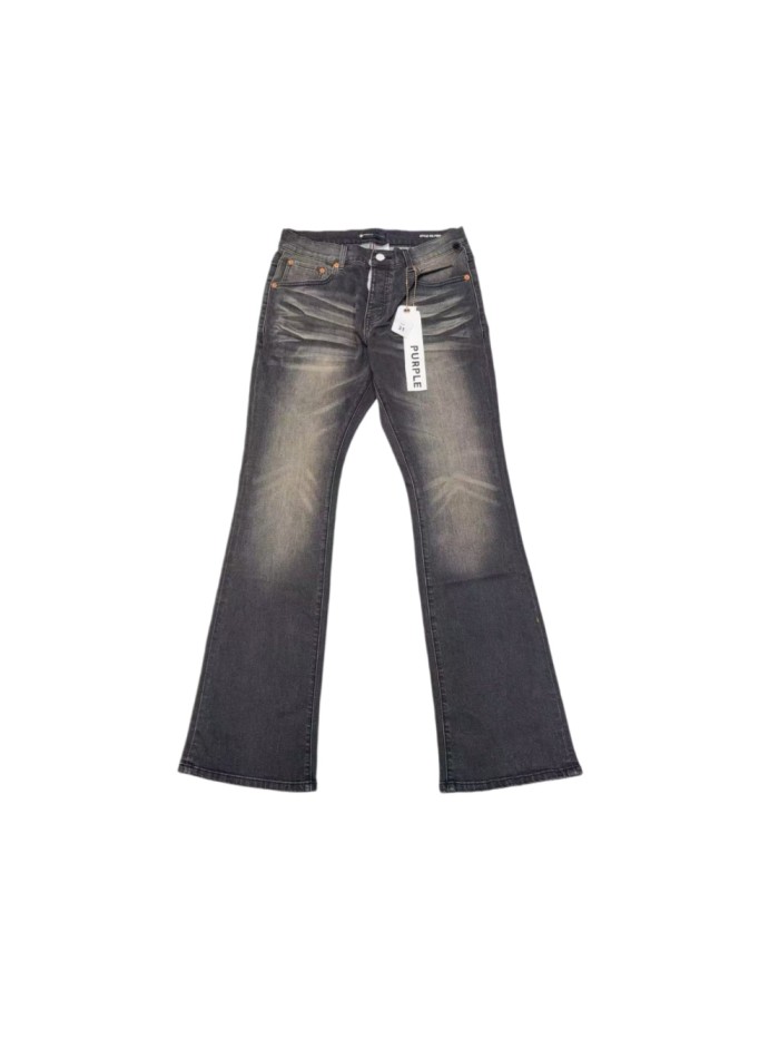Purple Brand 1:1 quality version Black Gray Vintage Washed Whiskering Plain Slim Flare Denim Jeans 29456837