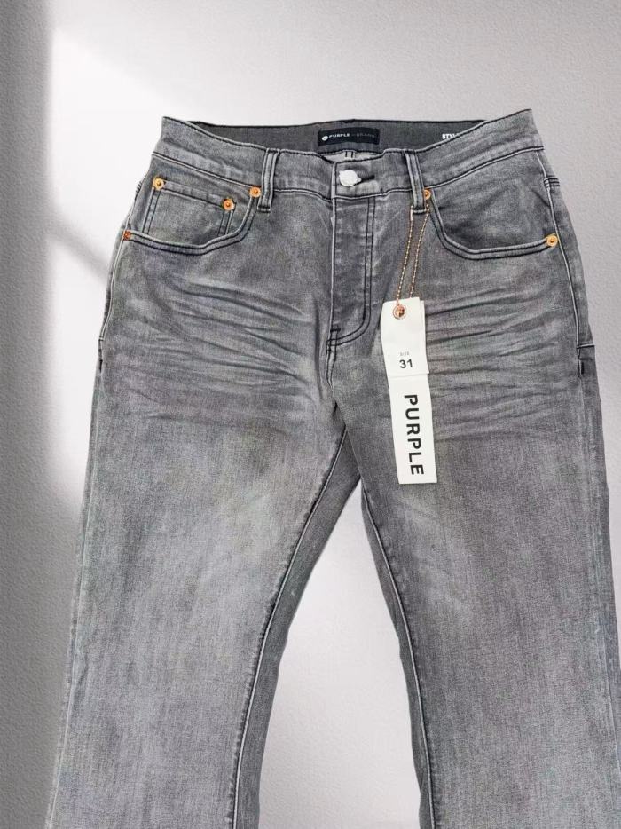 Purple Brand 1:1 quality version Smoky Gray Vintage Washed Plain Basic Slim Flare Denim Jeans 29456815