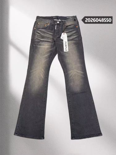 Purple Brand 1:1 quality version Black Gray Vintage Washed Whiskering Plain Slim Flare Denim Jeans 29456837