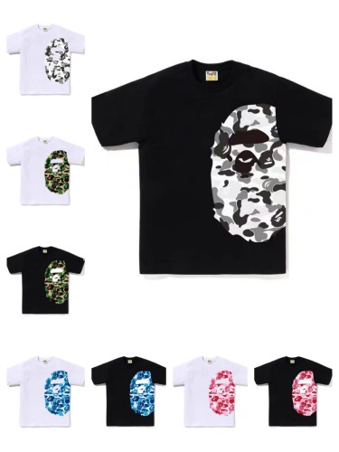 [50% Off] A Bathing Ape Bape Left Camouflage Printed Big Ape Head Tee 3 colors 27704489