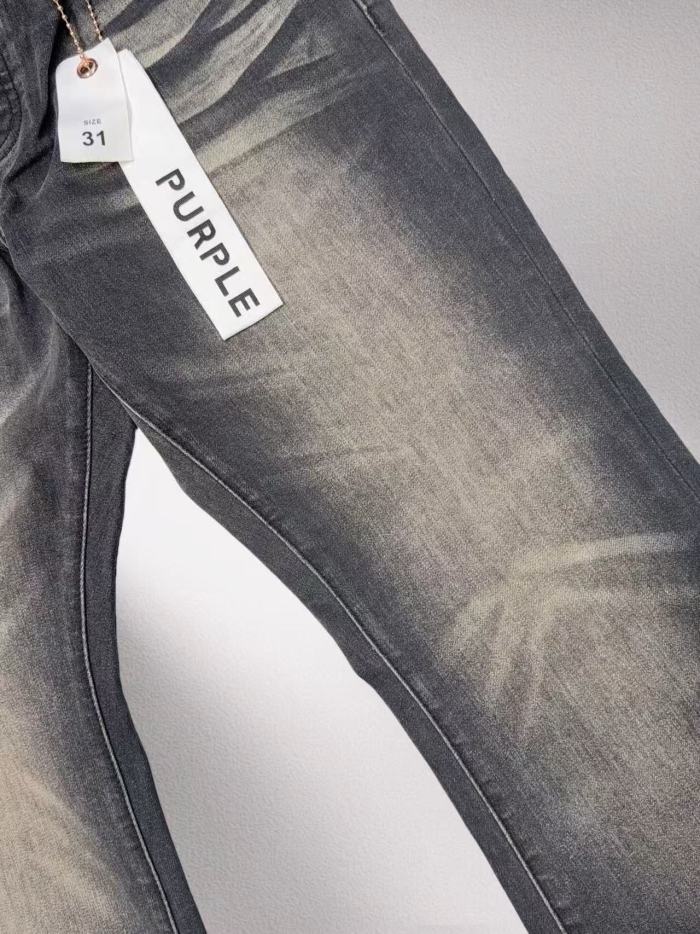 Purple Brand 1:1 quality version Black Gray Vintage Washed Whiskering Plain Slim Flare Denim Jeans 29456837