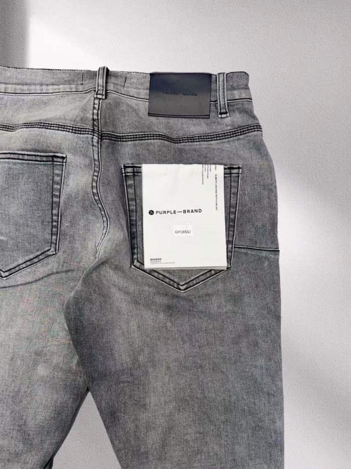 Purple Brand 1:1 quality version Smoky Gray Vintage Washed Plain Basic Slim Flare Denim Jeans 29456815