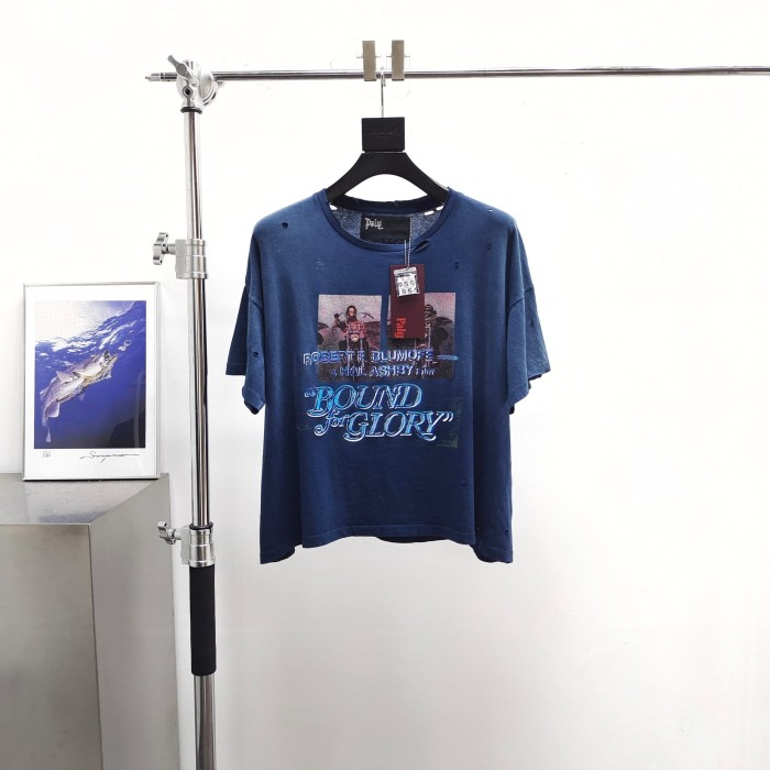 Paly Hollywood [Big & Tall for weights up to 220 lbs]1:1 quality version Movie Poster Print Washed Distressed Ripped Tee 29458712