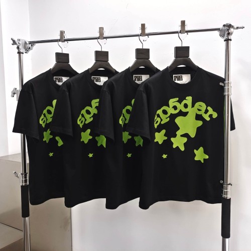 Sp5der [Big & Tall for weights up to 220 lbs]1:1 quality version 3D Puff Print Star & Letter Tee 3 colors 29458694