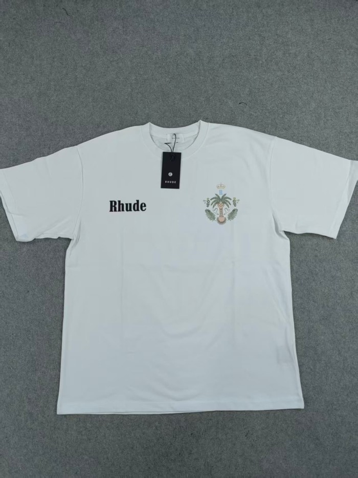 Rhude Summer Crown Coconut Tree Vintage Short Sleeve T-Shirt 21739933