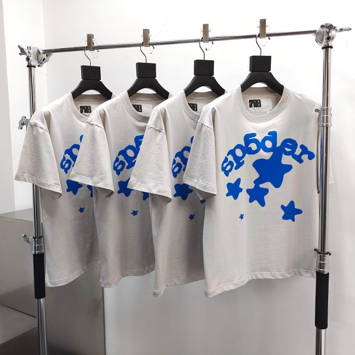 Sp5der [Big & Tall for weights up to 220 lbs]1:1 quality version 3D Puff Print Star & Letter Tee 3 colors 29458694