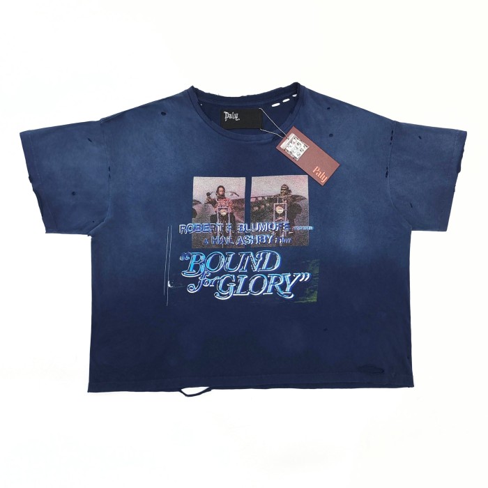 Paly Hollywood [Big & Tall for weights up to 220 lbs]1:1 quality version Movie Poster Print Washed Distressed Ripped Tee 29458712