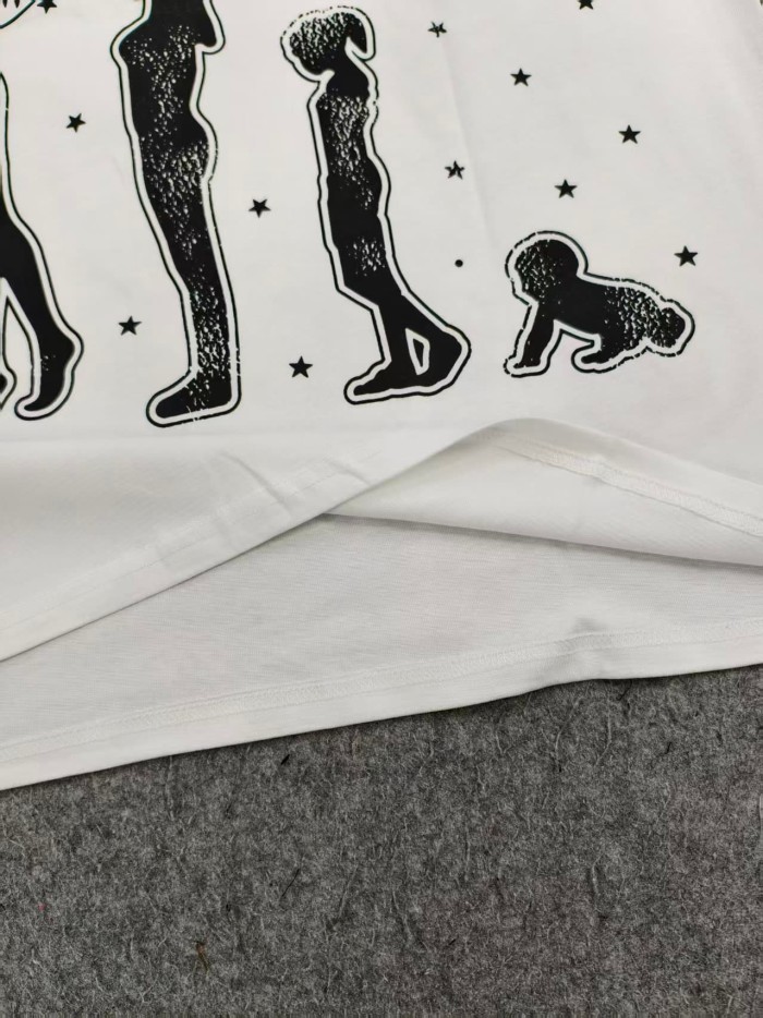 Hellstar Studio Human evolution skull print tee