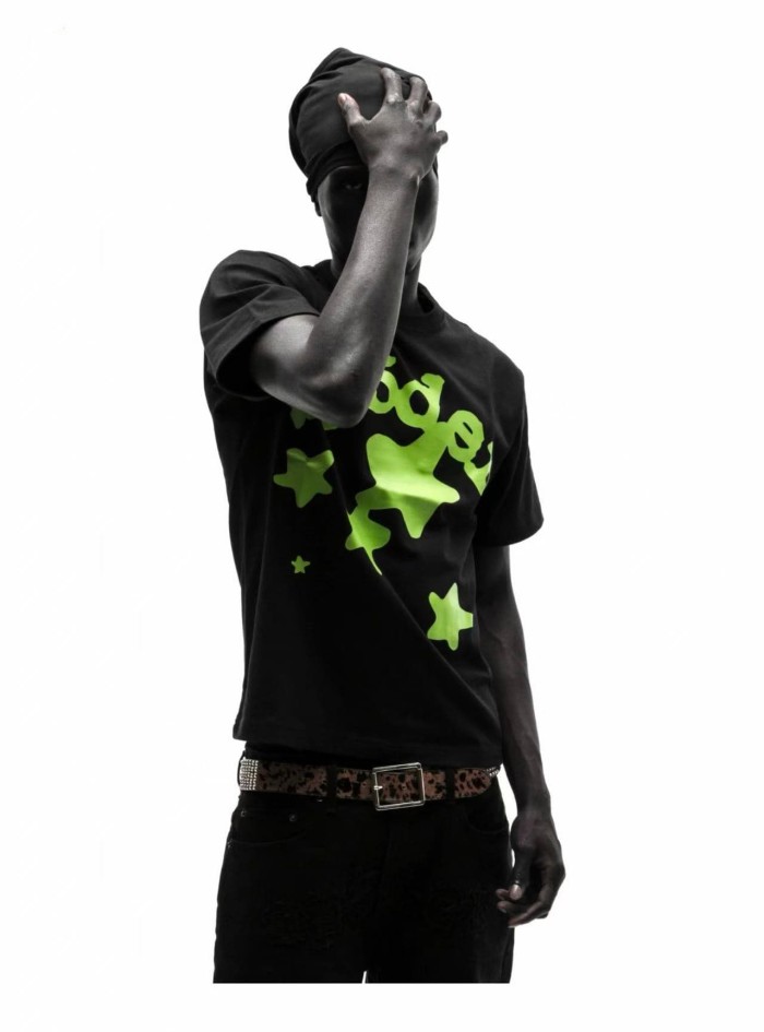 Sp5der [Big & Tall for weights up to 220 lbs]1:1 quality version 3D Puff Print Star & Letter Tee 3 colors 29458694