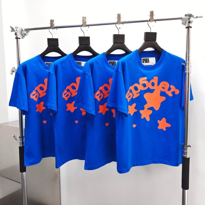 Sp5der [Big & Tall for weights up to 220 lbs]1:1 quality version 3D Puff Print Star & Letter Tee 3 colors 29458694